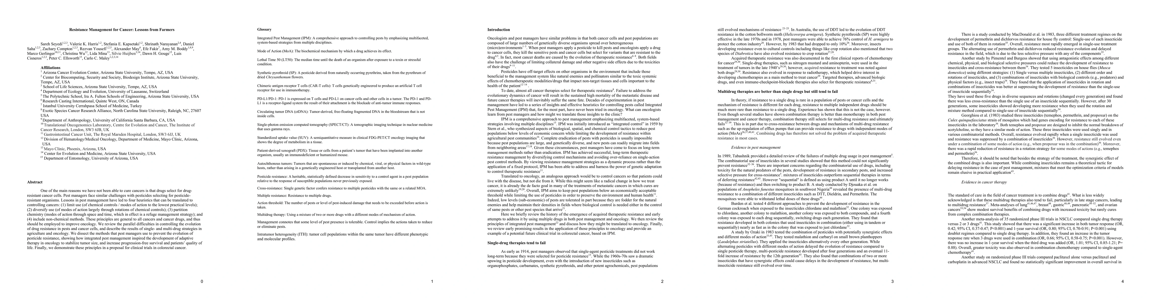 Thumbnail for Resistance Management for Cancer: Lessons from Farmers