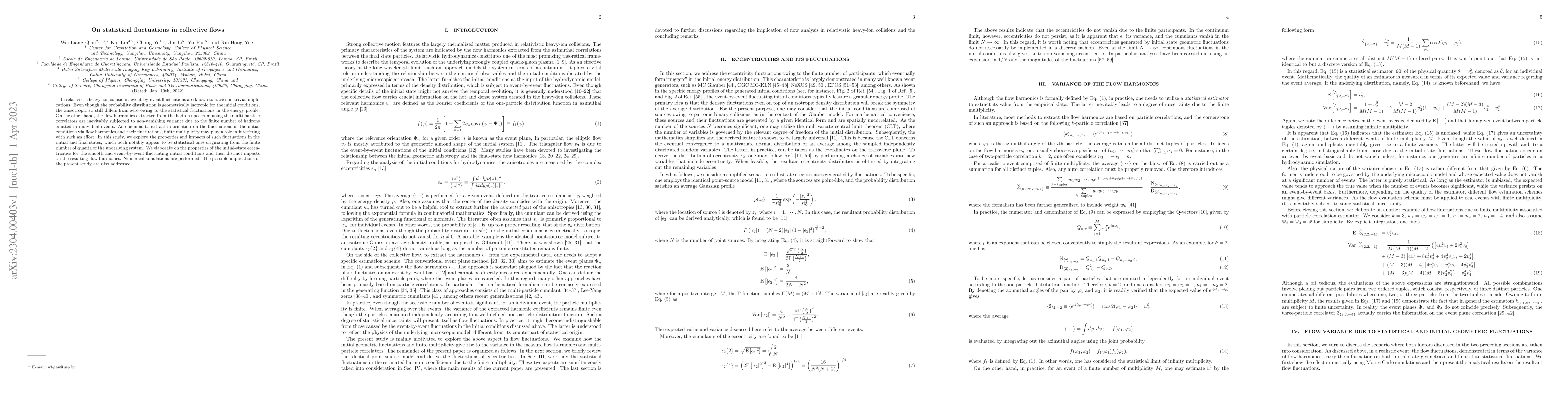 Thumbnail for On statistical fluctuations in collective flows