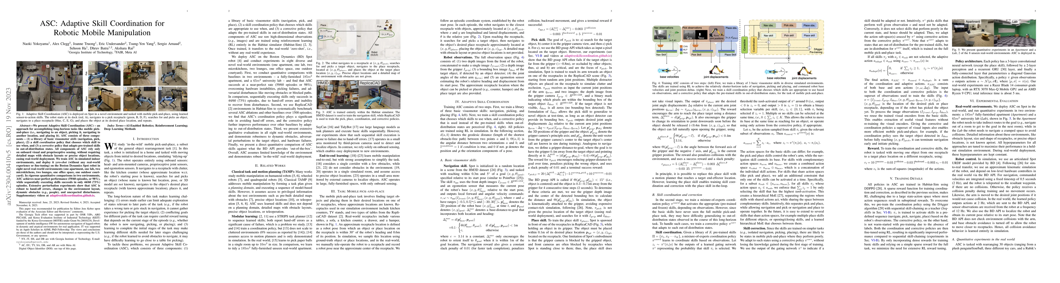 Thumbnail for ASC: Adaptive Skill Coordination for Robotic Mobile Manipulation
