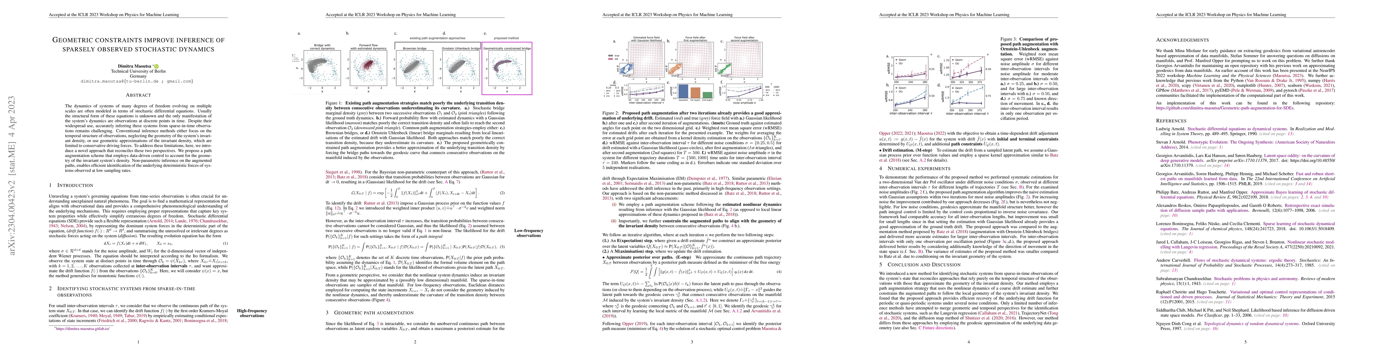 Thumbnail for Geometric constraints improve inference of sparsely observed stochastic
  dynamics
