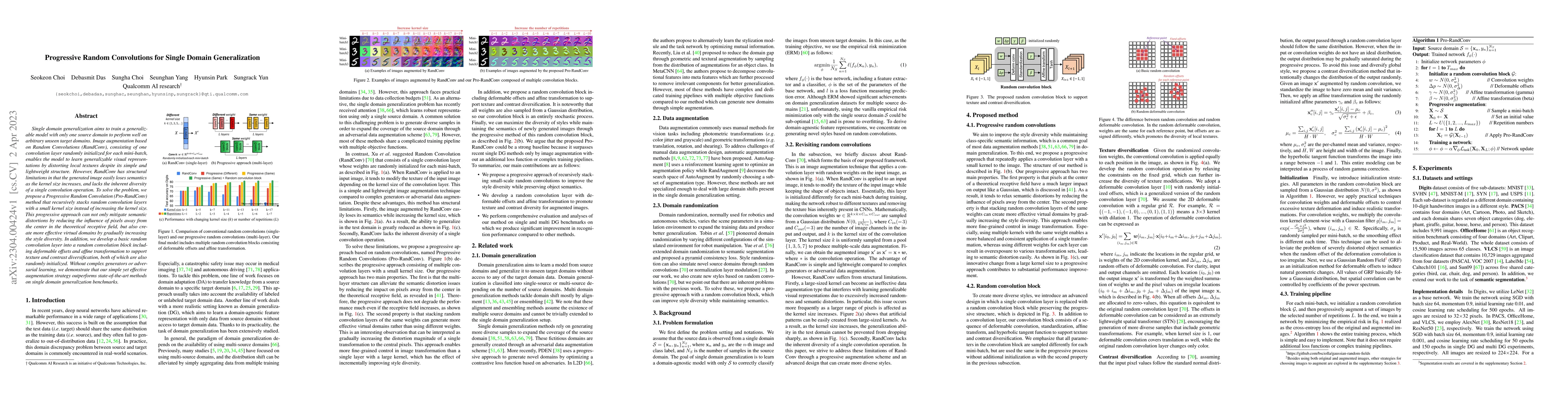 Thumbnail for Progressive Random Convolutions for Single Domain Generalization