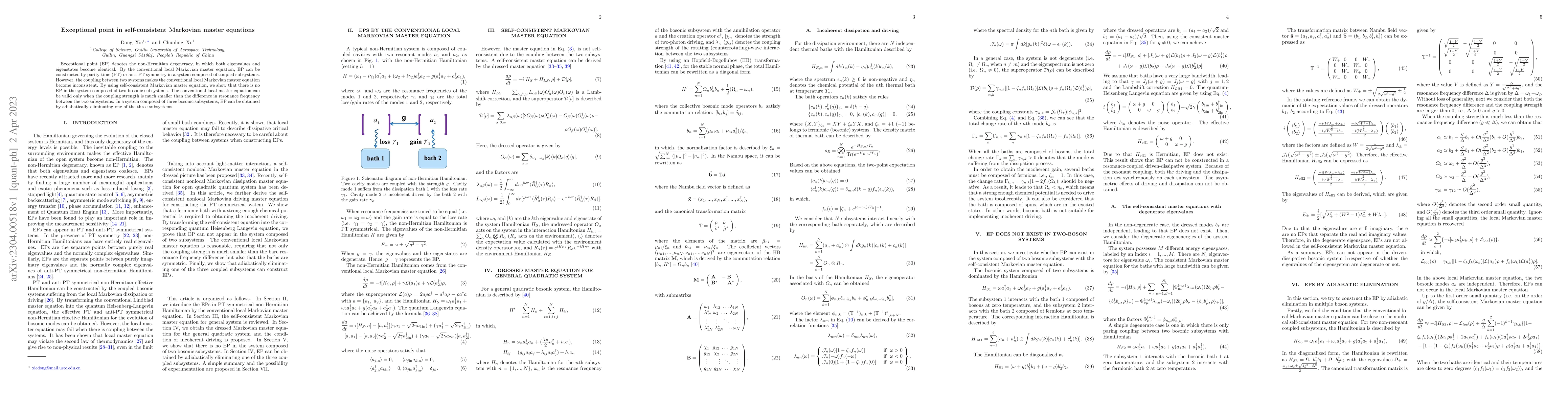 Thumbnail for Exceptional point in self-consistent Markovian master equations
