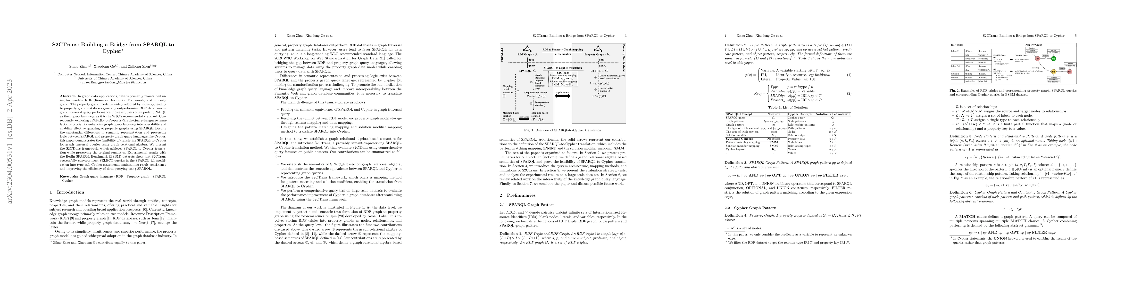 Thumbnail for S2CTrans: Building a bridge from SPARQL to Cypher