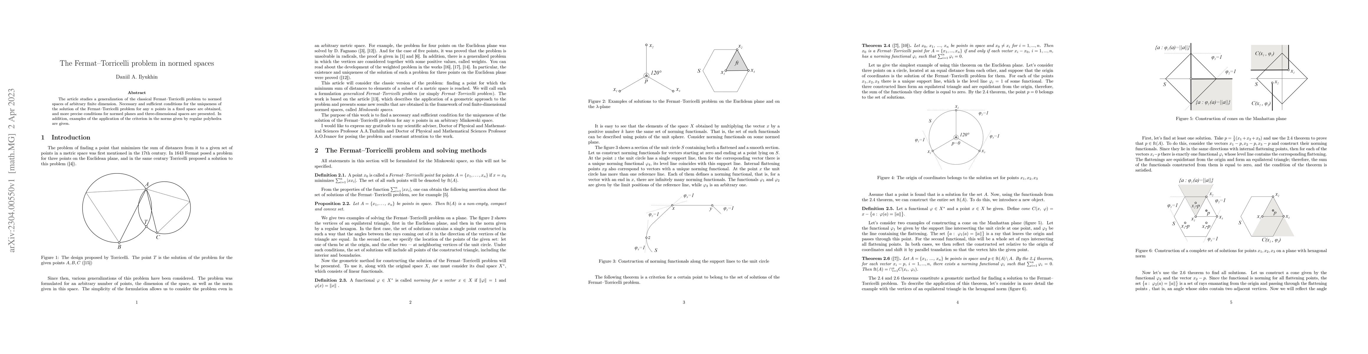 Thumbnail for The Fermat-Torricelli problem in normed spaces