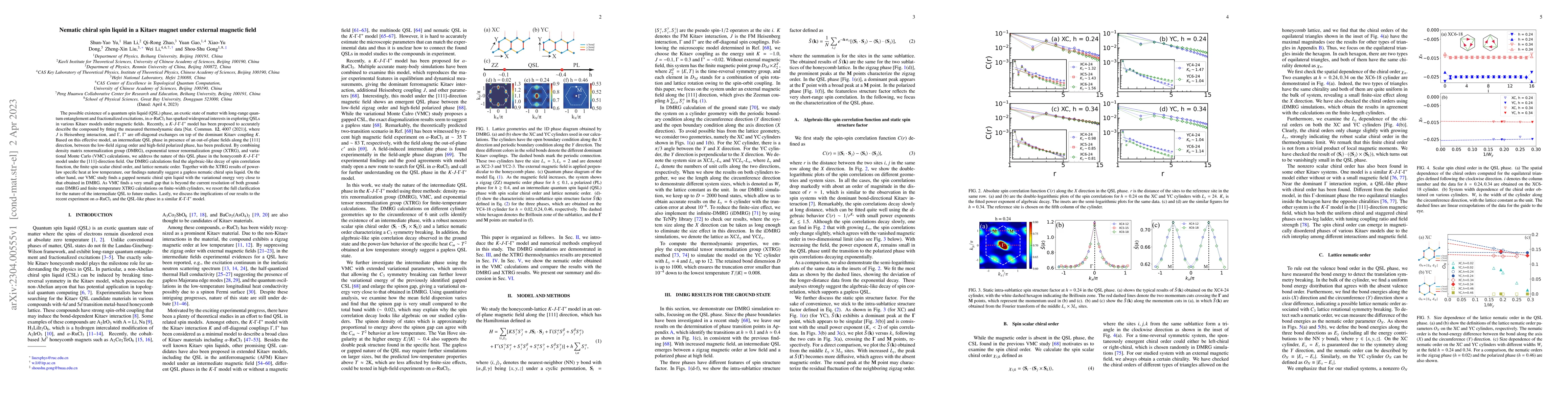 Thumbnail for Nematic chiral spin liquid in a Kitaev magnet under external magnetic
  field