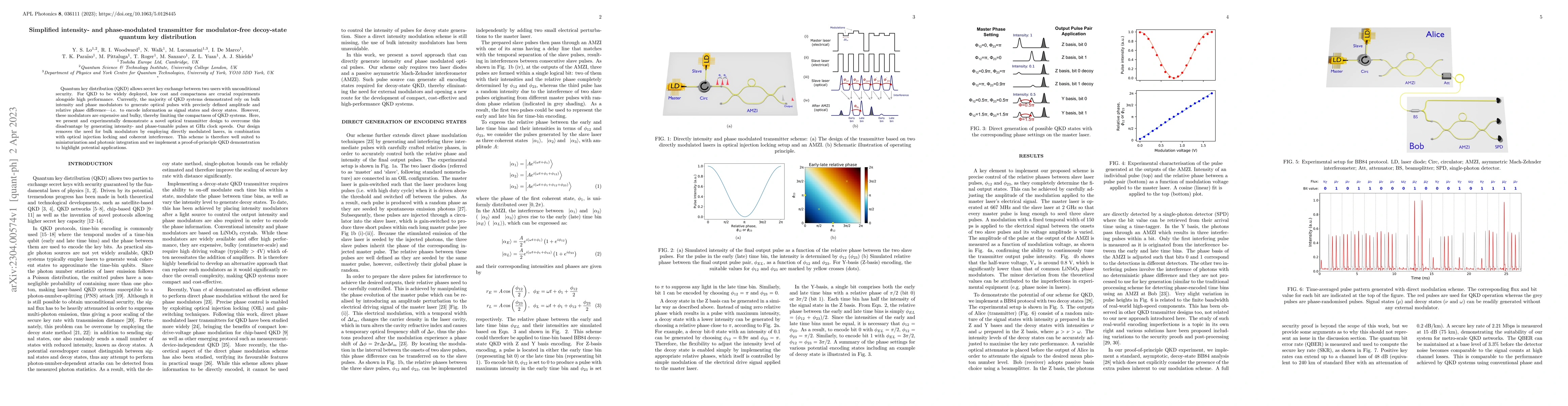 Thumbnail for Simplified intensity- and phase-modulated transmitter for modulator-free
  decoy-state quantum key distribution