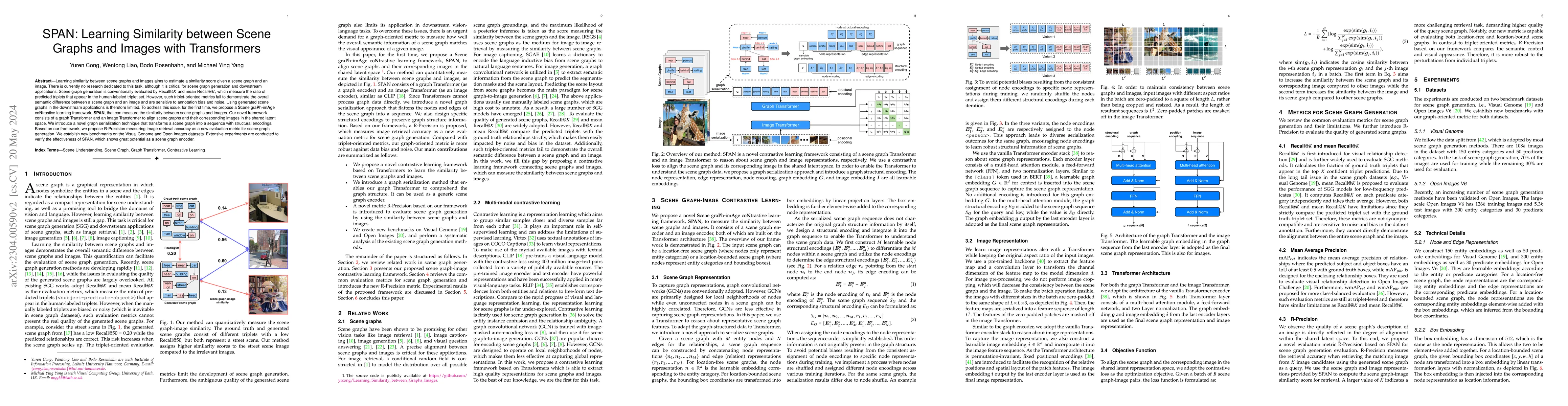 Thumbnail for SPAN: Learning Similarity between Scene Graphs and Images with
  Transformers