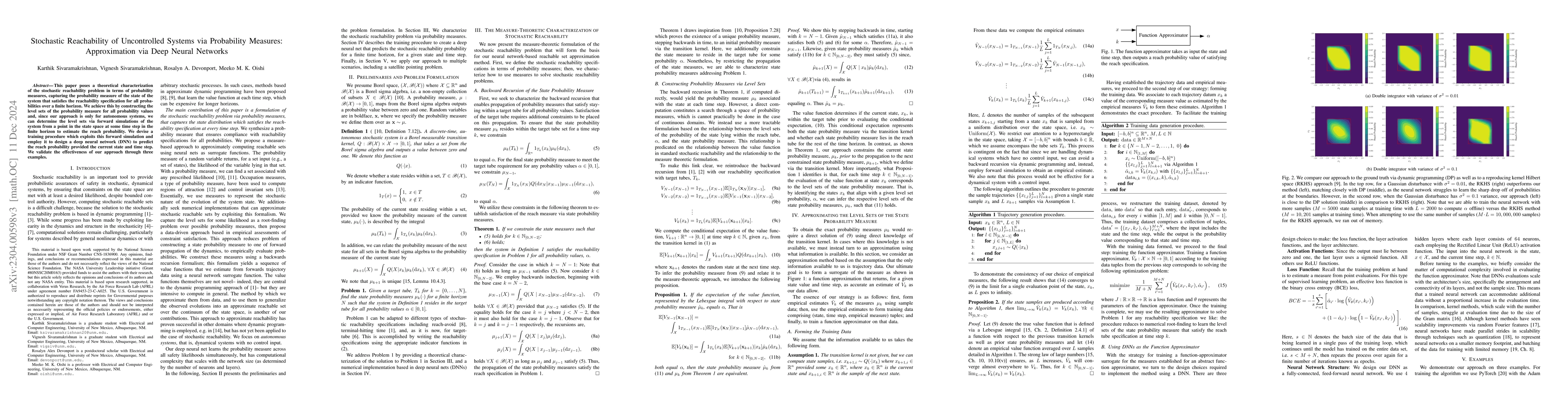 Thumbnail for Stochastic Reachability of Uncontrolled Systems via Probability
  Measures: Approximation via Deep Neural Networks