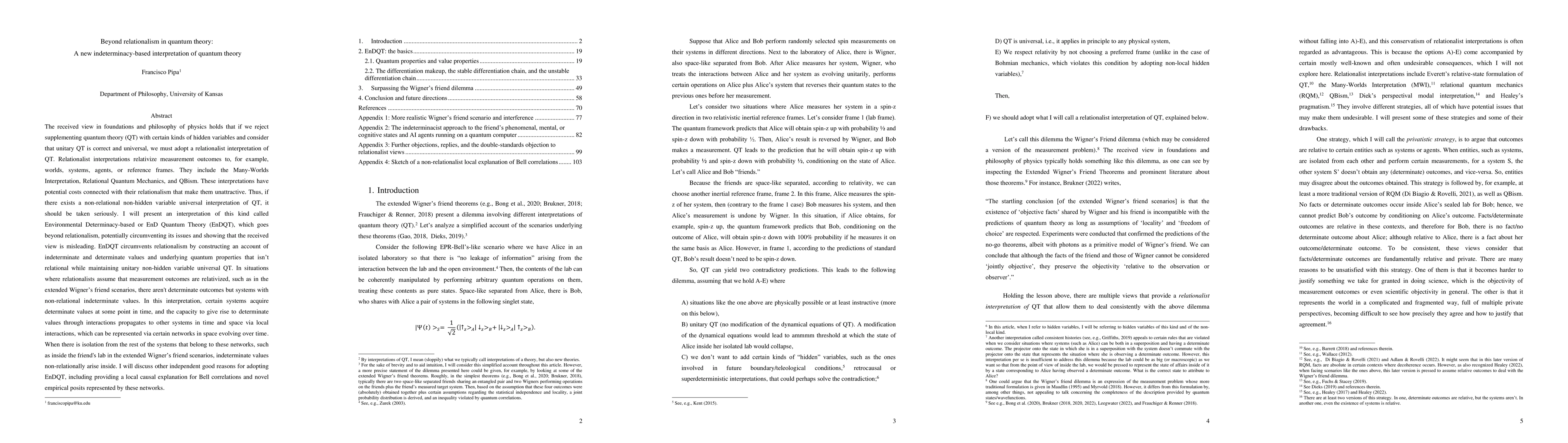 Thumbnail for Beyond relationalism in quantum theory: A new indeterminacy-based
  interpretation of quantum theory