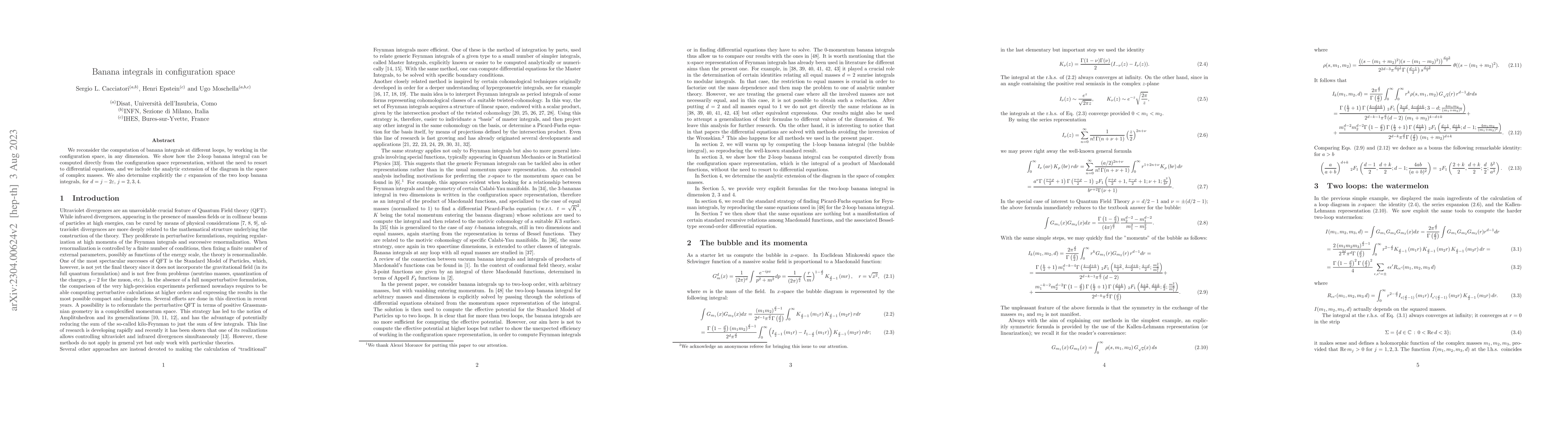 Thumbnail for Banana integrals in configuration space