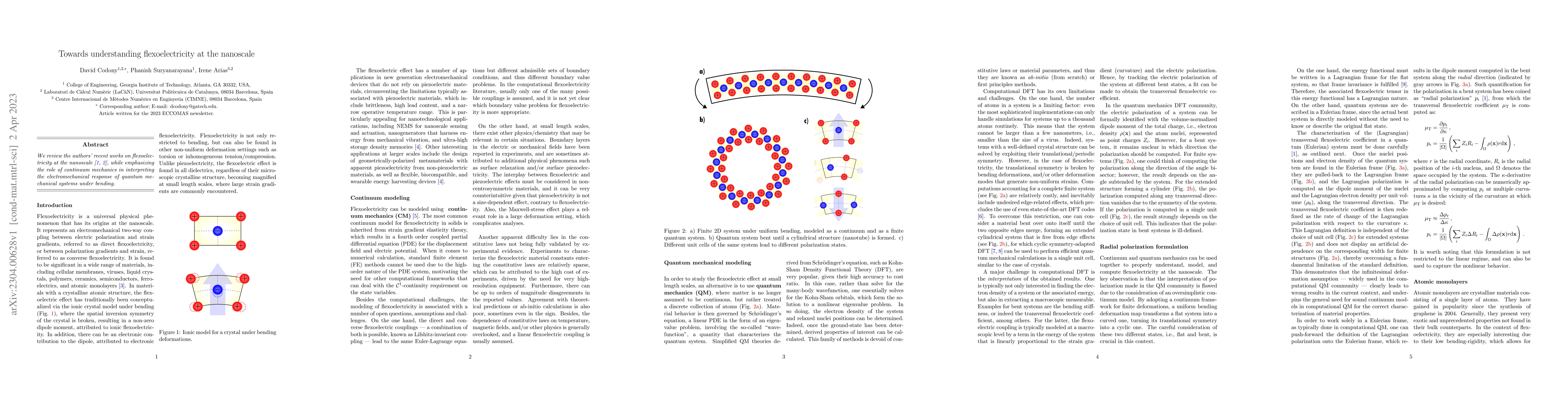 Thumbnail for Towards understanding flexoelectricity at the nanoscale