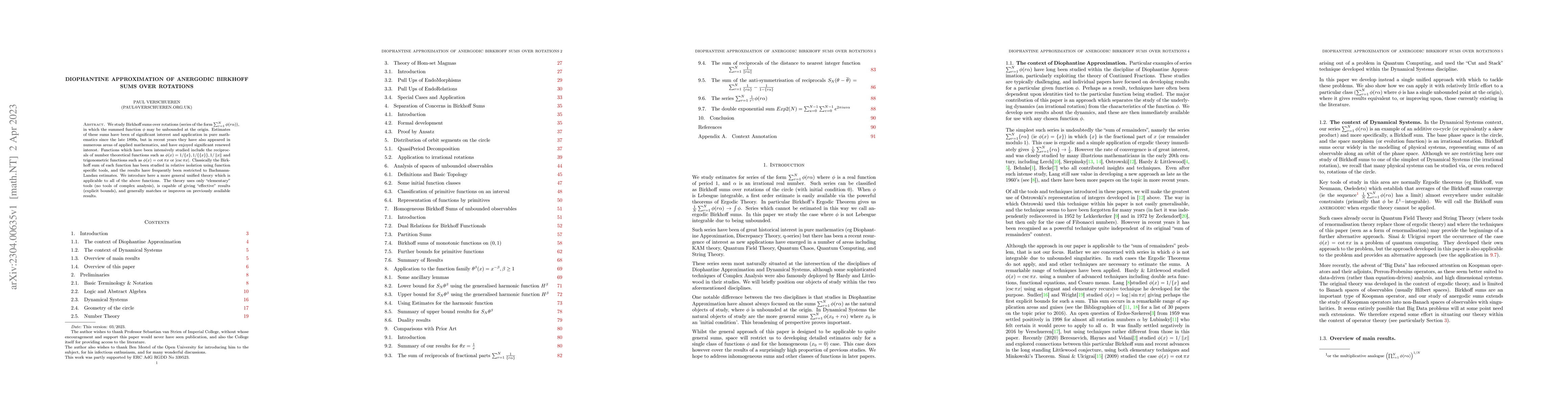 Thumbnail for Diophantine Approximation of Anergodic Birkhoff Sums over Rotations