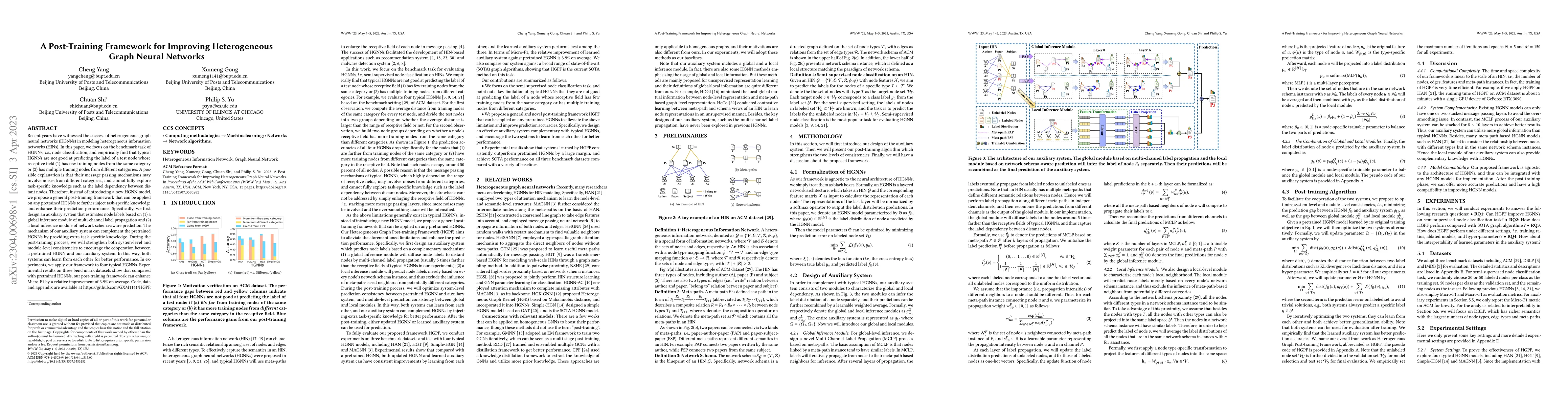 Thumbnail for A Post-Training Framework for Improving Heterogeneous Graph Neural
  Networks