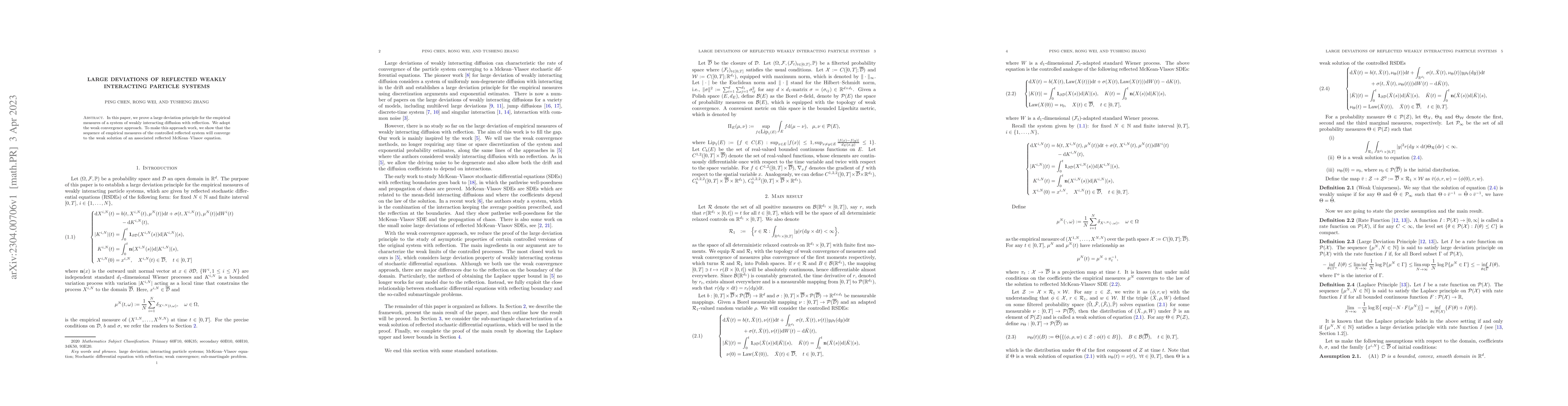Thumbnail for Large deviations of reflected weakly interacting particle systems