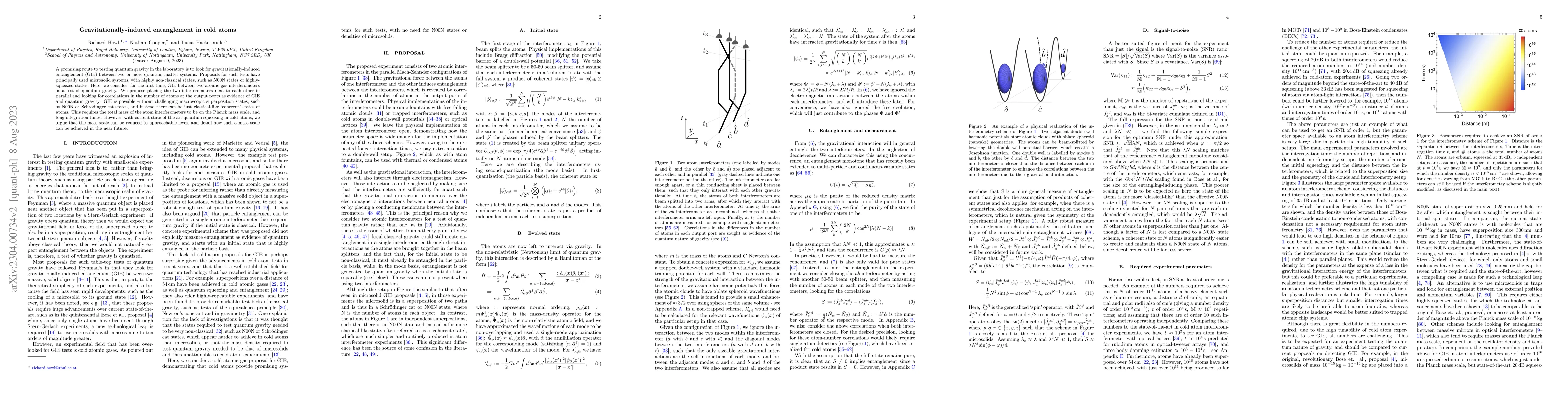 Thumbnail for Gravitationally-induced entanglement in cold atoms