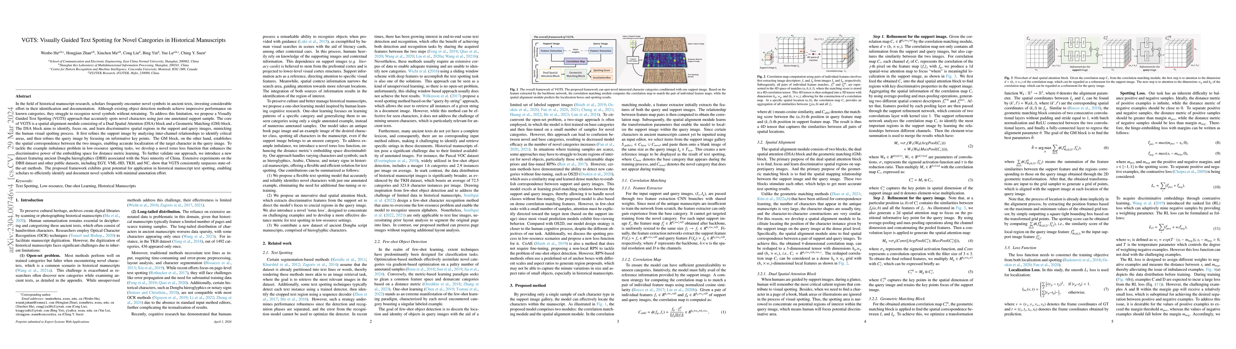 Thumbnail for VGTS: Visually Guided Text Spotting for Novel Categories in Historical
  Manuscripts