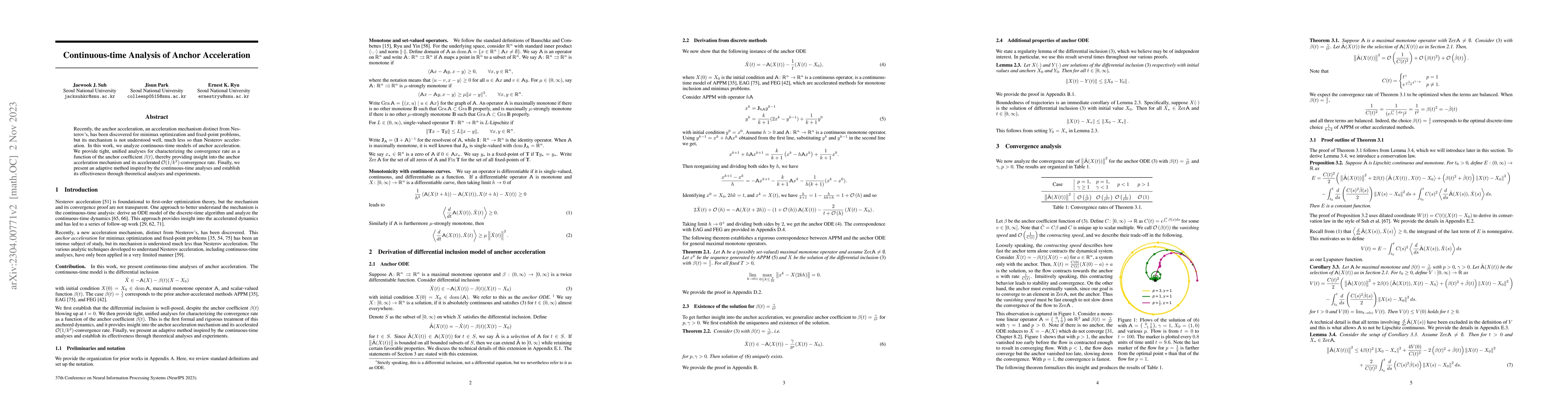 Thumbnail for Continuous-time Analysis of Anchor Acceleration