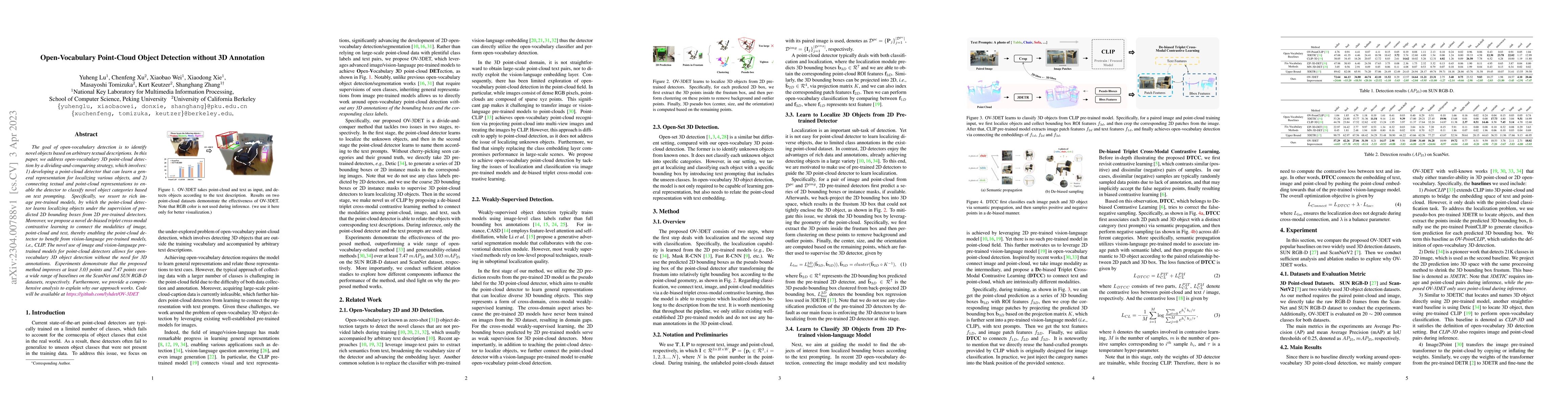Thumbnail for Open-Vocabulary Point-Cloud Object Detection without 3D Annotation