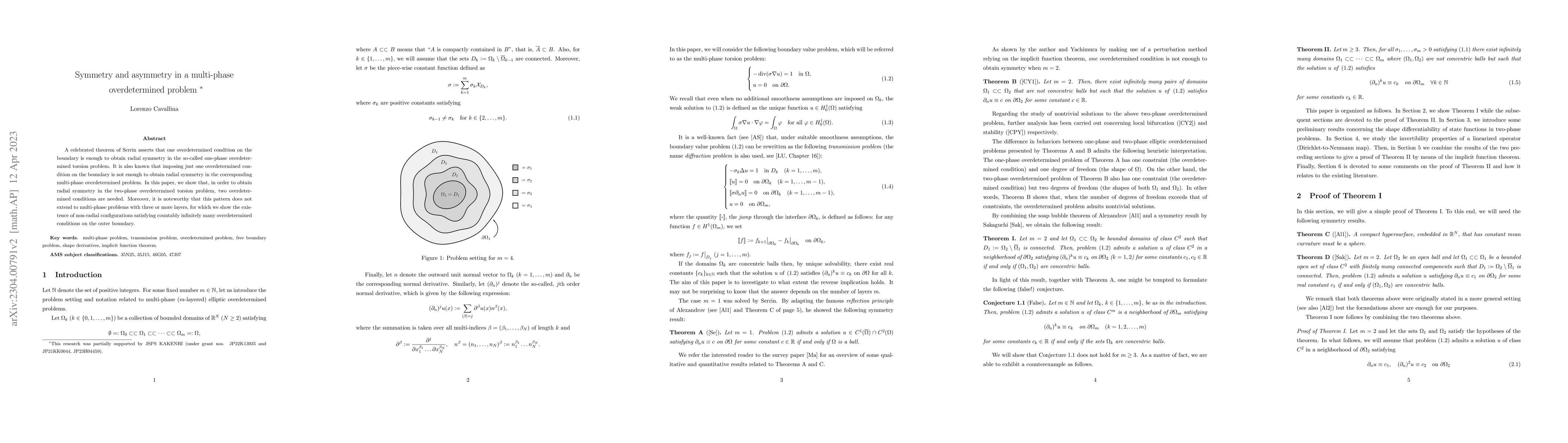 Thumbnail for Symmetry and asymmetry in a multi-phase overdetermined problem
