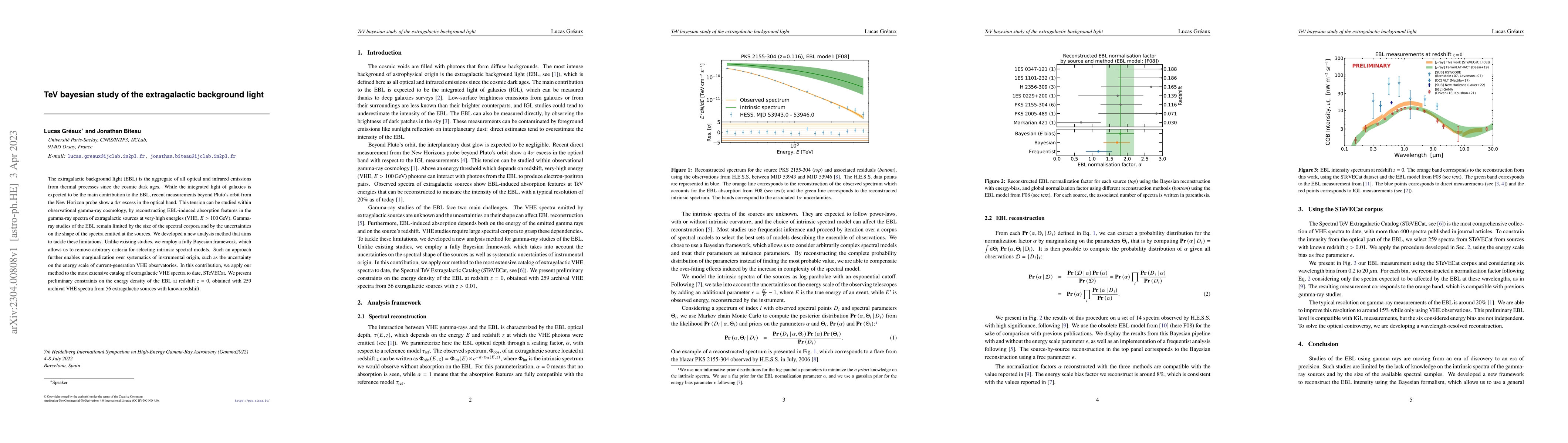 Thumbnail for TeV bayesian study of the extragalactic background light