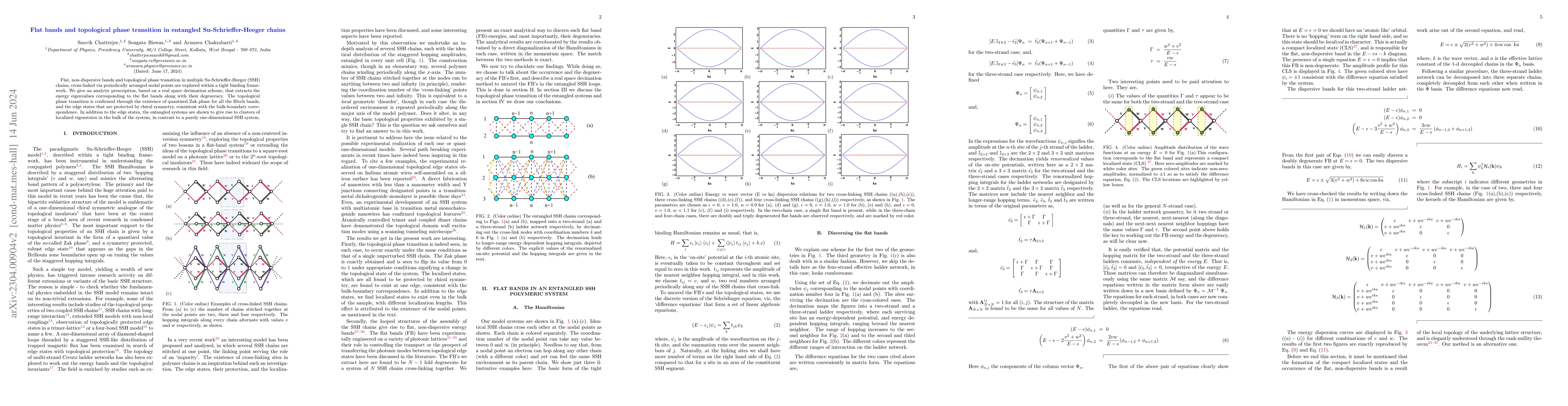 Thumbnail for Flat bands and topological phase transition in entangled
  Su-Schrieffer-Heeger chains