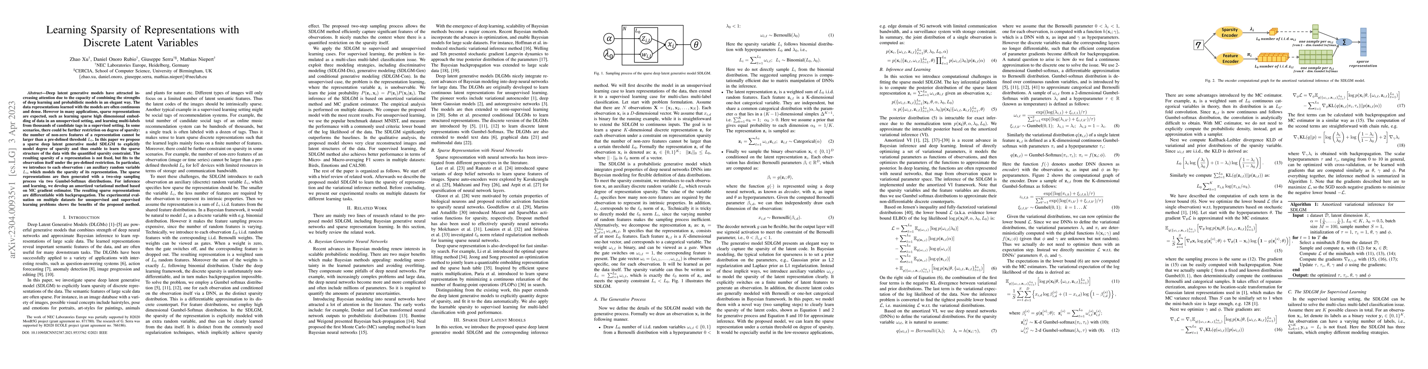 Thumbnail for Learning Sparsity of Representations with Discrete Latent Variables