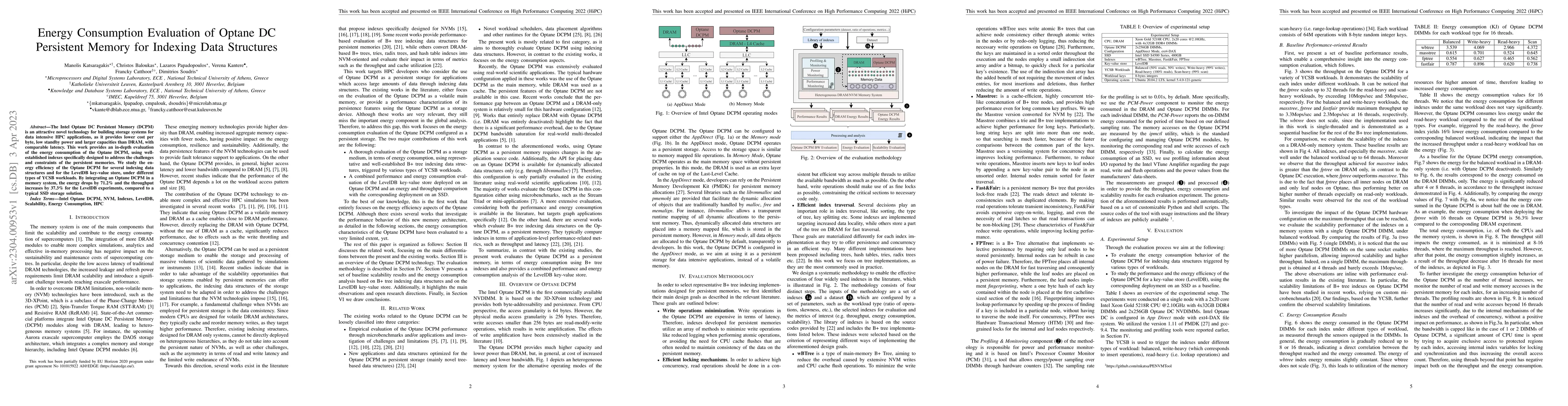 Thumbnail for Energy Consumption Evaluation of Optane DC Persistent Memory for
  Indexing Data Structures