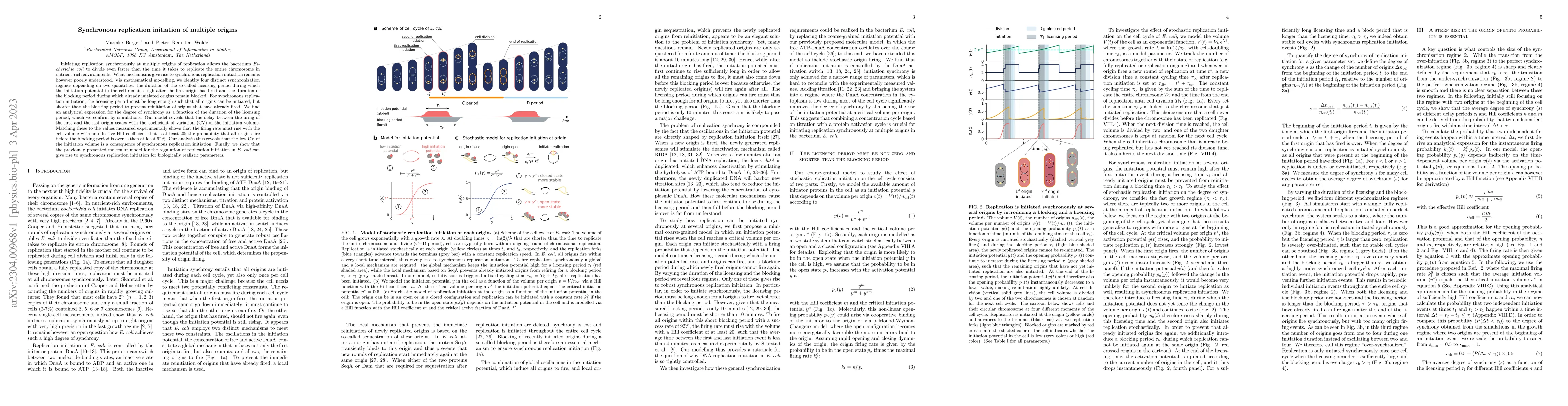 Thumbnail for Synchronous replication initiation of multiple origins