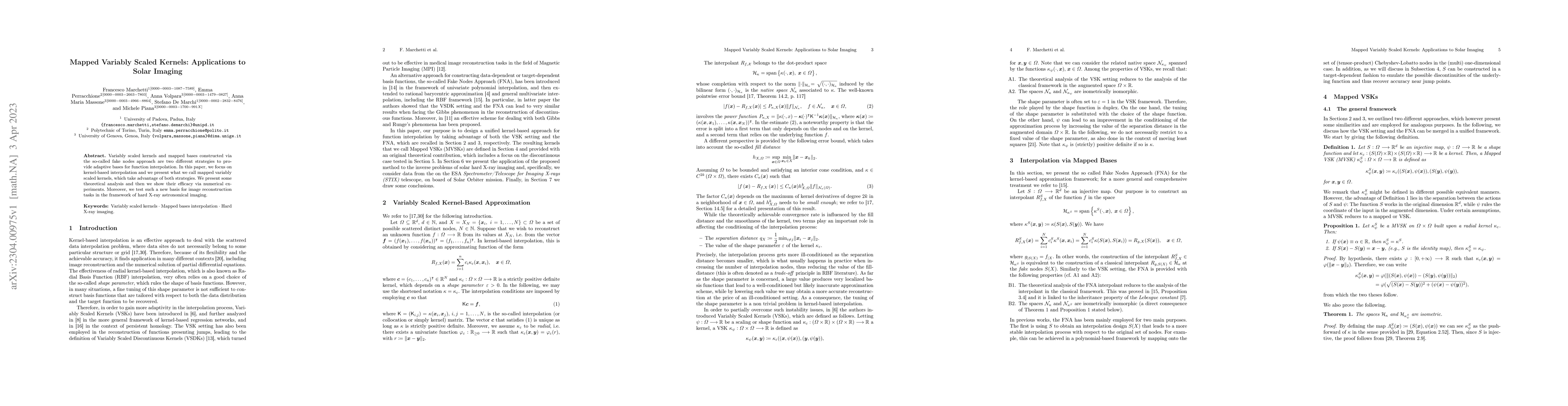 Thumbnail for Mapped Variably Scaled Kernels: Applications to Solar Imaging