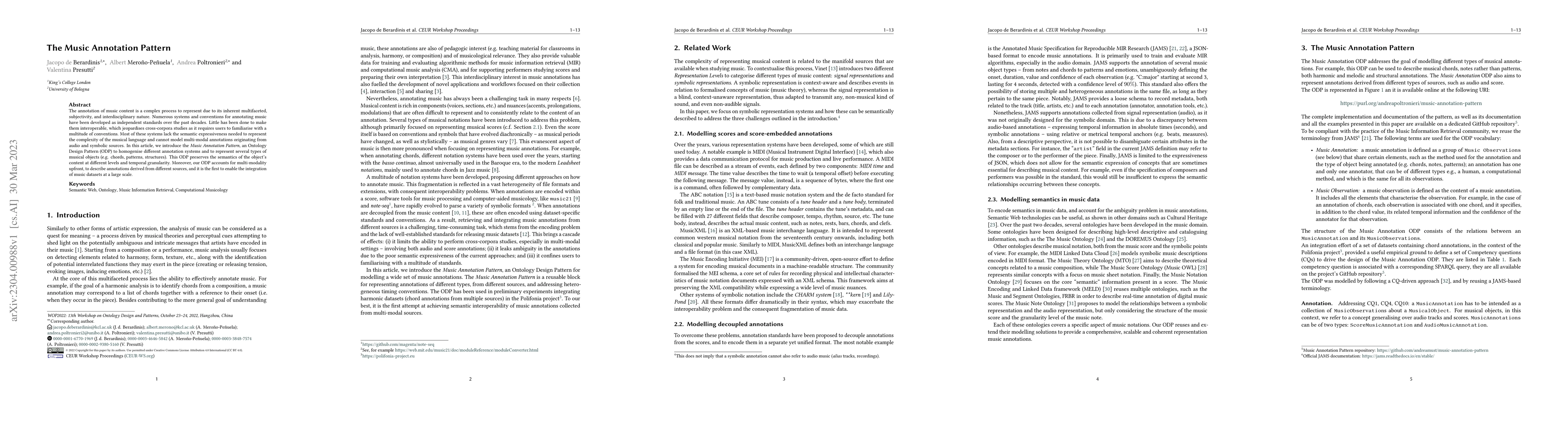 Thumbnail for The Music Annotation Pattern