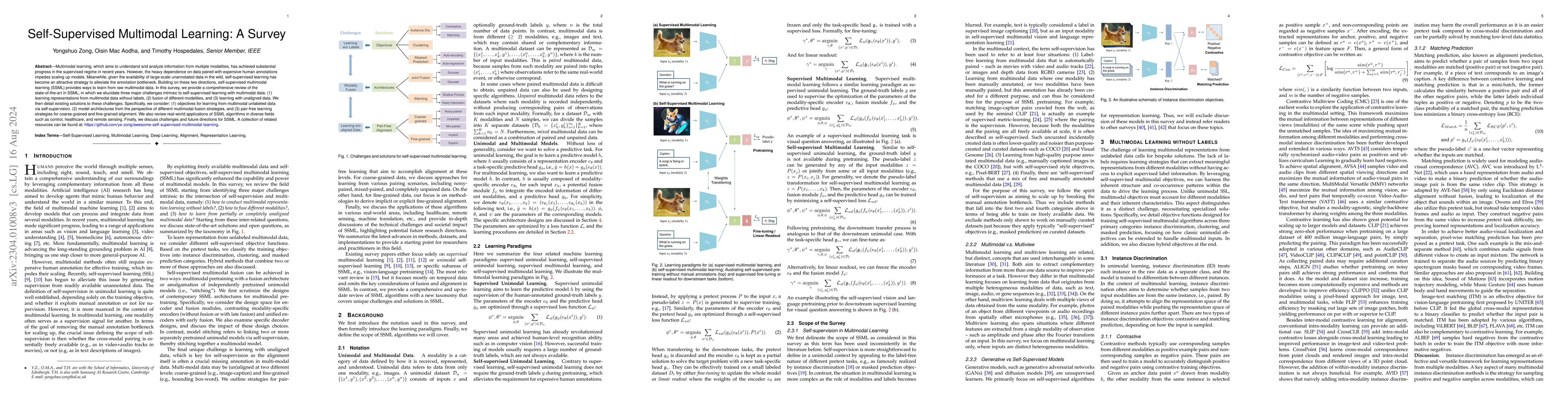 Thumbnail for Self-Supervised Multimodal Learning: A Survey