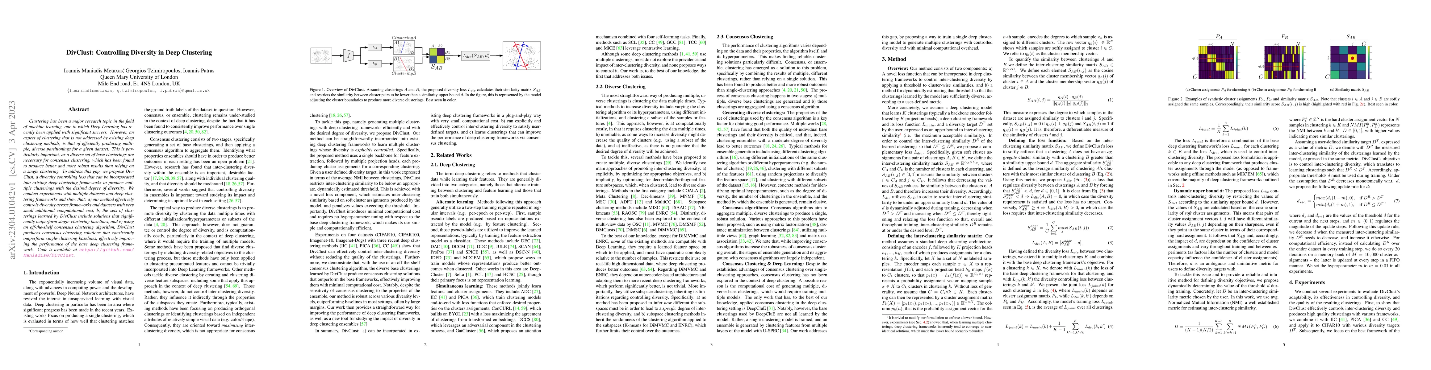 Thumbnail for DivClust: Controlling Diversity in Deep Clustering