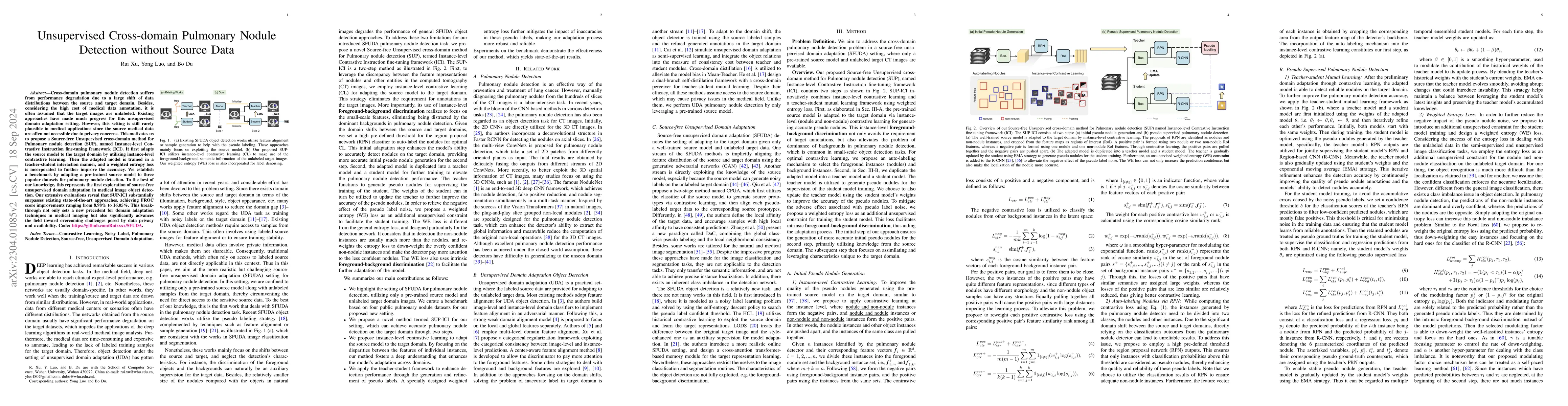 Thumbnail for Unsupervised Cross-domain Pulmonary Nodule Detection without Source Data