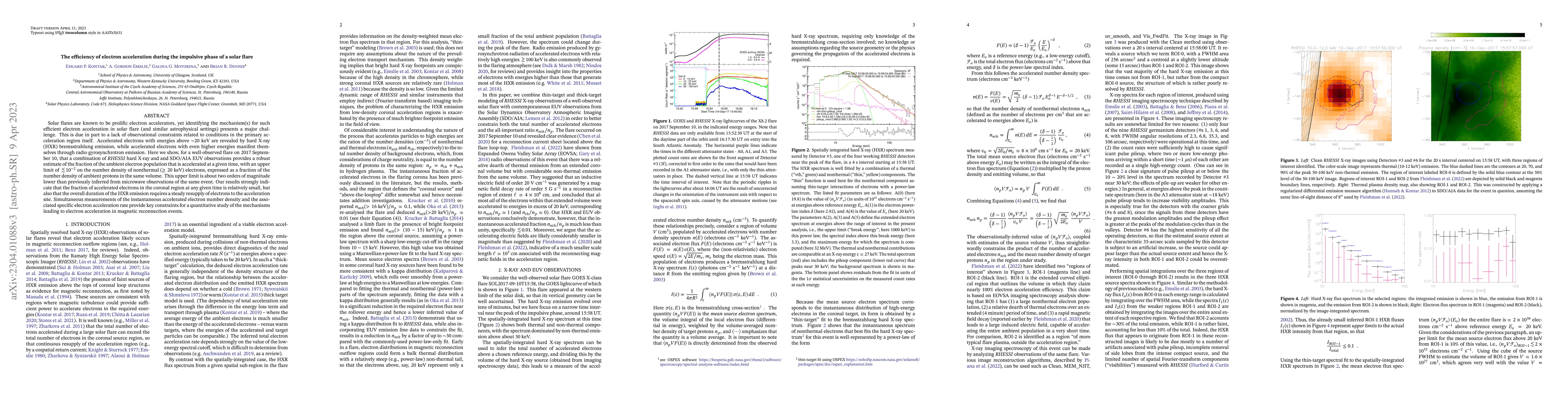 Thumbnail for The efficiency of electron acceleration during the impulsive phase of a
  solar flare