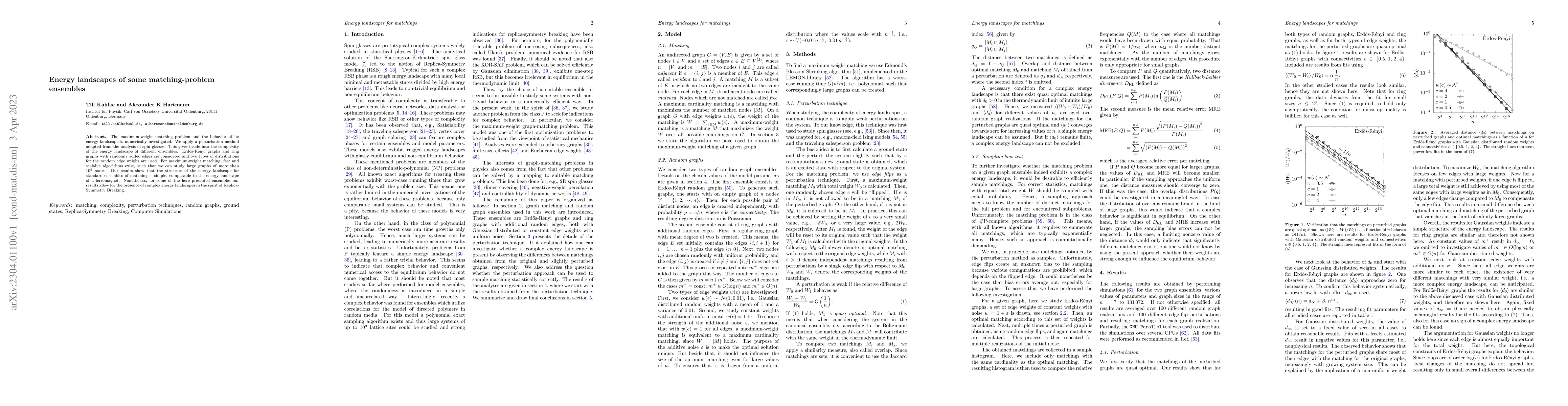 Thumbnail for Energy landscapes of some matching-problem ensembles