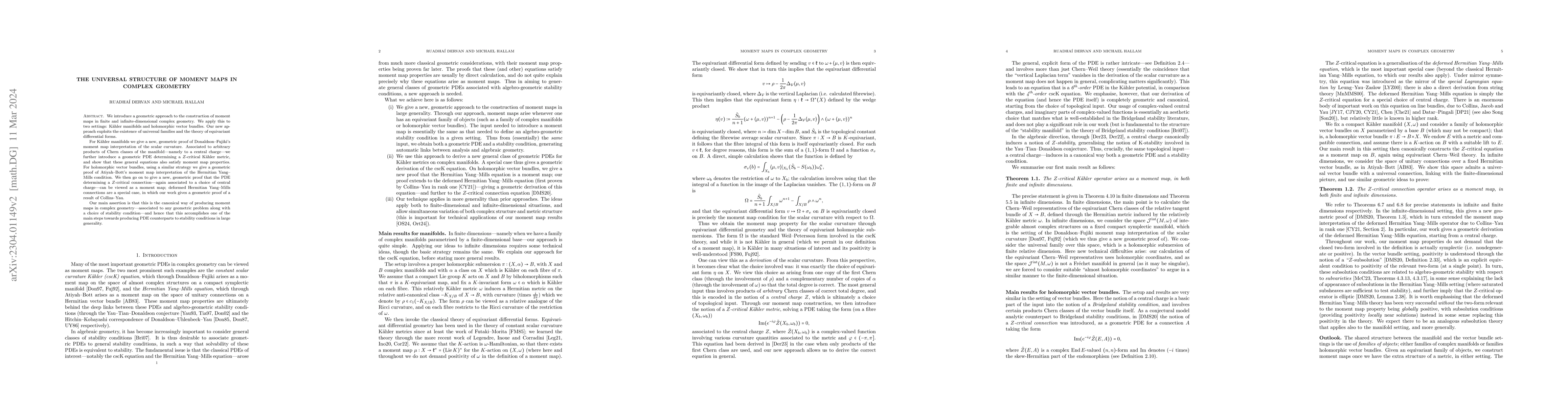 Thumbnail for The universal structure of moment maps in complex geometry