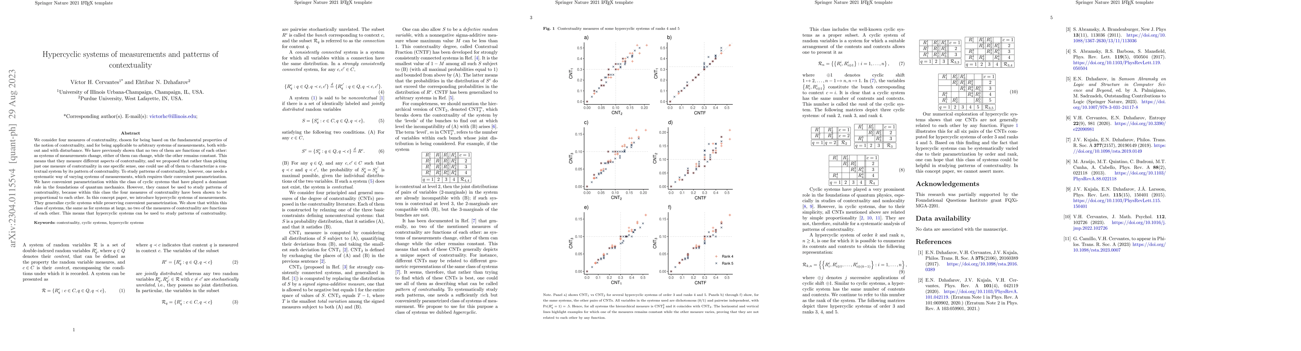 Thumbnail for Hypercyclic systems of measurements and patterns of contextuality