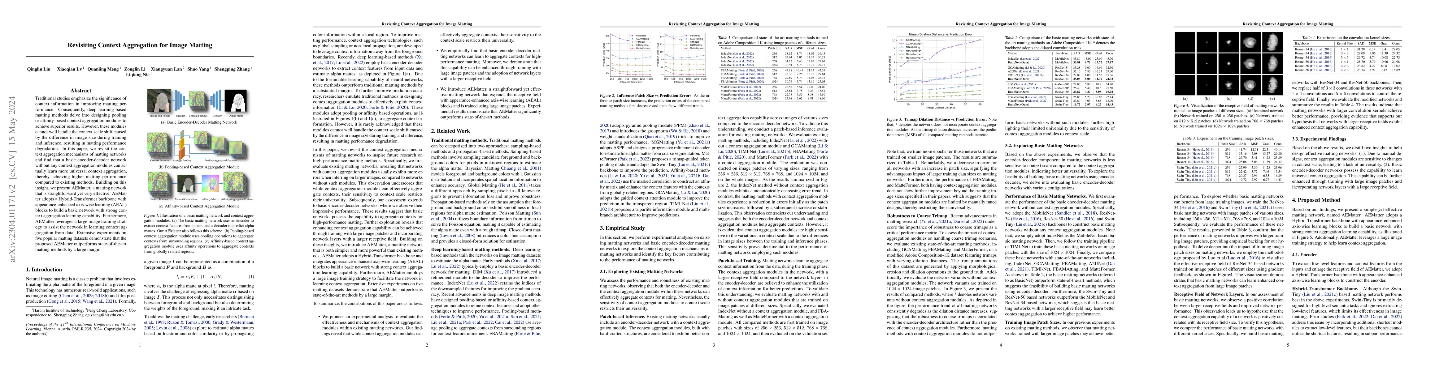 Thumbnail for Revisiting Context Aggregation for Image Matting