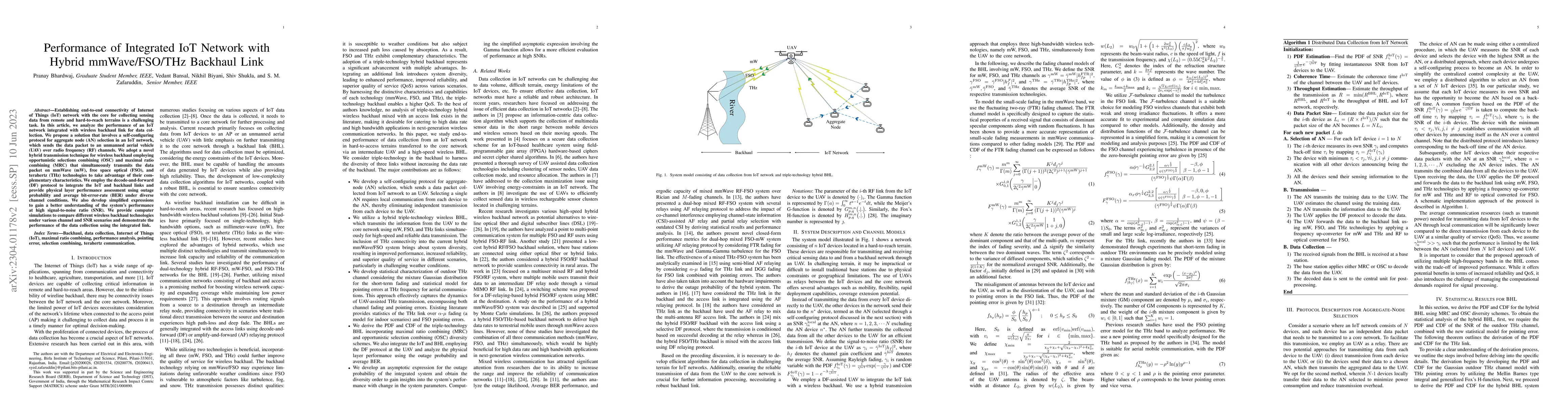 Thumbnail for Performance of Integrated IoT Network with Hybrid mmWave/FSO/THz
  Backhaul Link