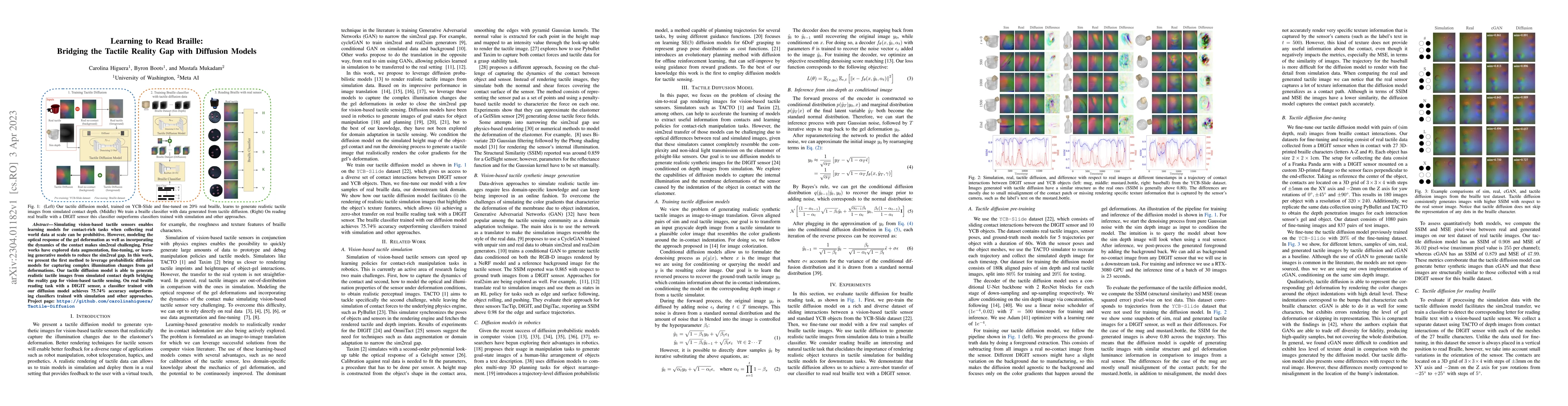 Thumbnail for Learning to Read Braille: Bridging the Tactile Reality Gap with
  Diffusion Models
