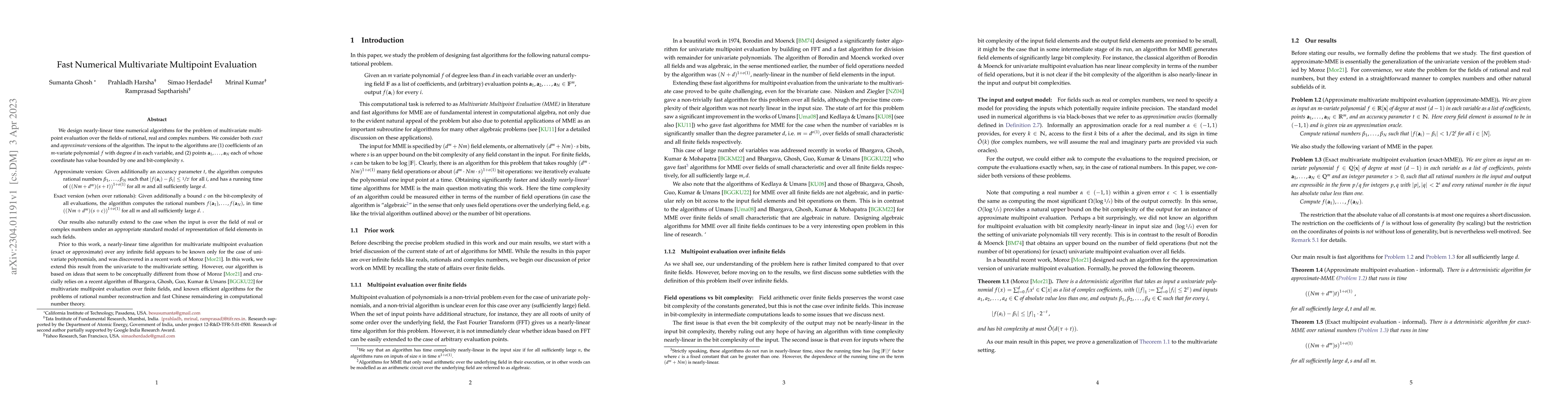 Thumbnail for Fast Numerical Multivariate Multipoint Evaluation