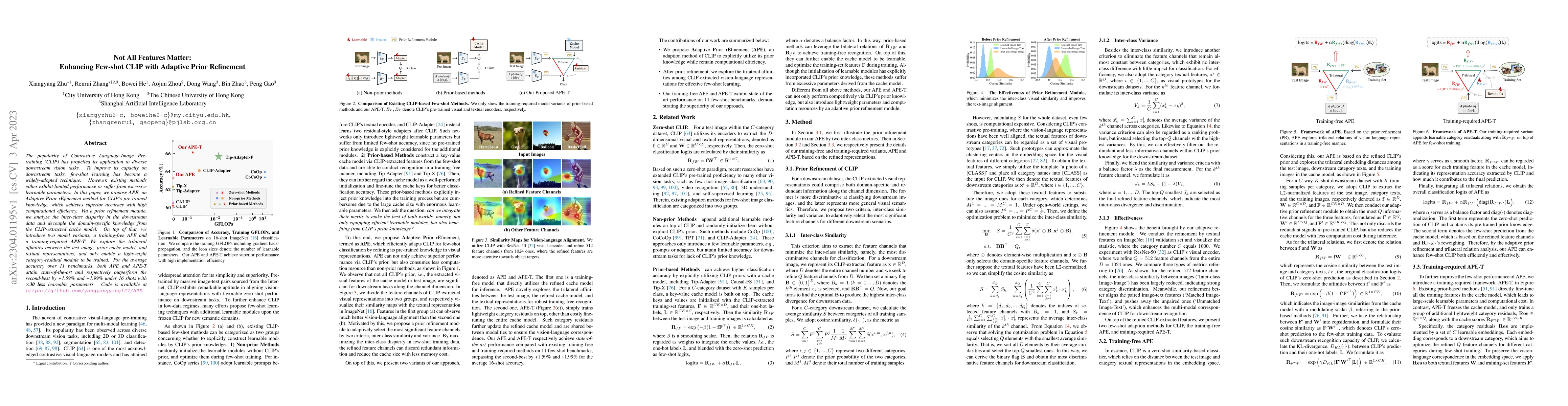 Thumbnail for Not All Features Matter: Enhancing Few-shot CLIP with Adaptive Prior
  Refinement