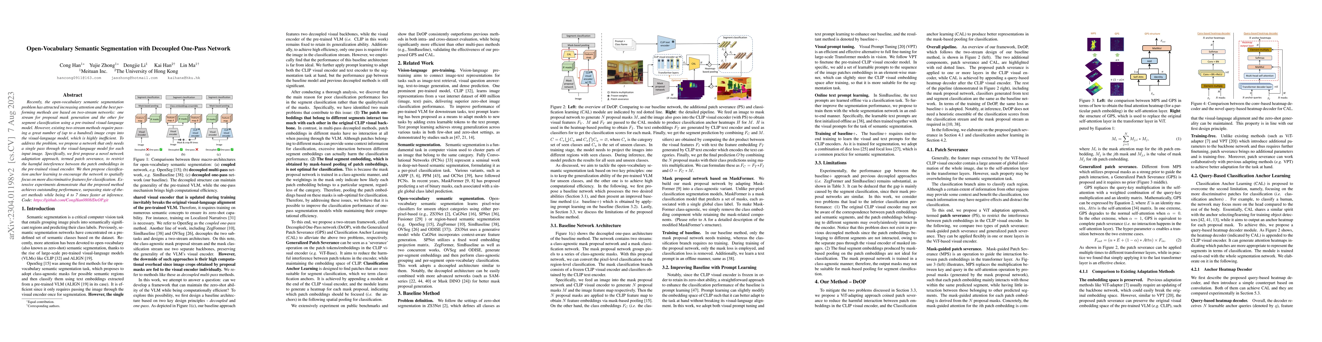 Thumbnail for Open-Vocabulary Semantic Segmentation with Decoupled One-Pass Network