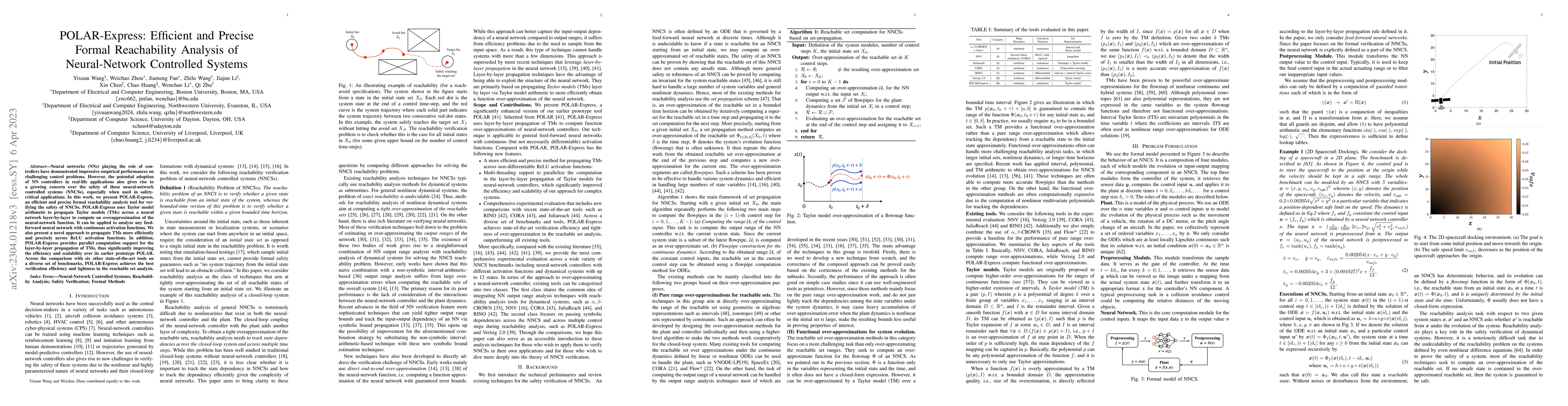 Thumbnail for POLAR-Express: Efficient and Precise Formal Reachability Analysis of
  Neural-Network Controlled Systems
