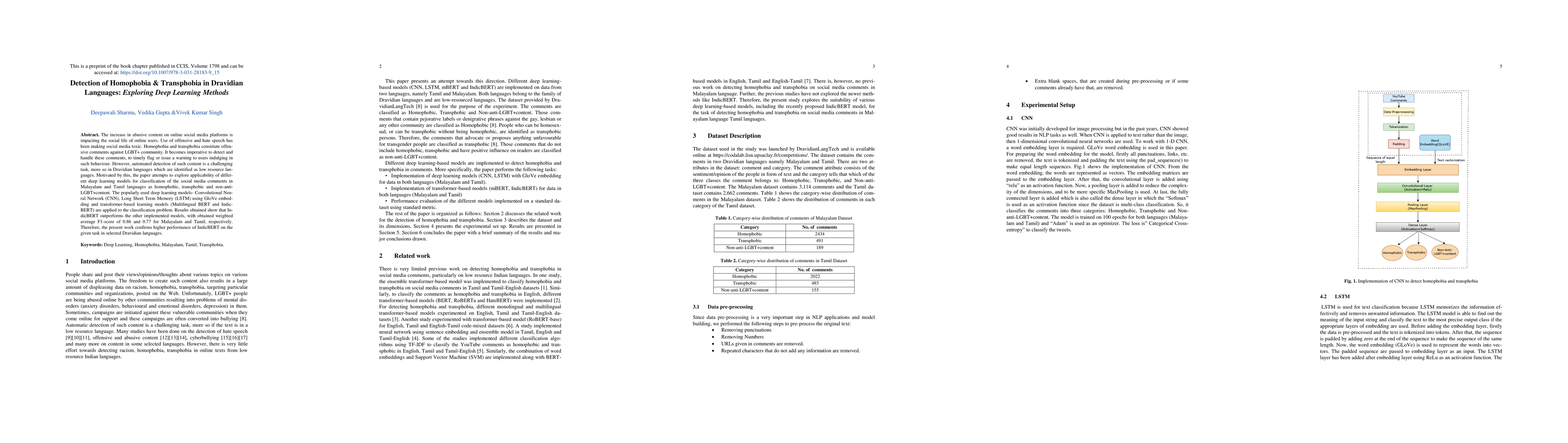 Thumbnail for Detection of Homophobia & Transphobia in Dravidian Languages: Exploring
  Deep Learning Methods