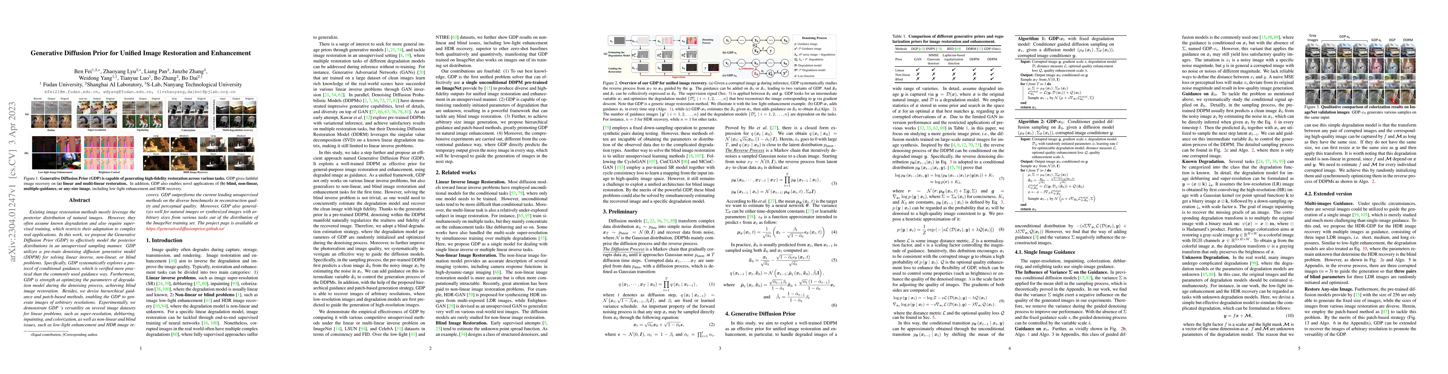 Thumbnail for Generative Diffusion Prior for Unified Image Restoration and Enhancement