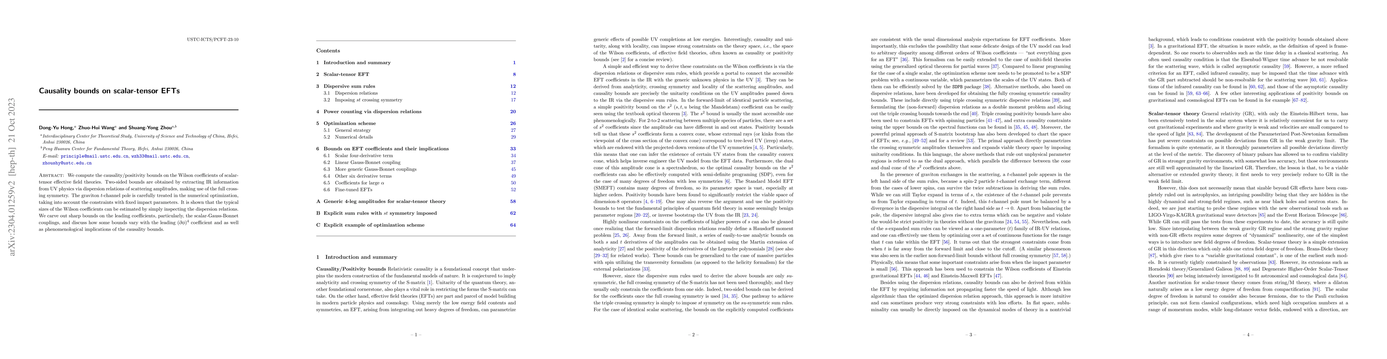 Thumbnail for Causality bounds on scalar-tensor EFTs