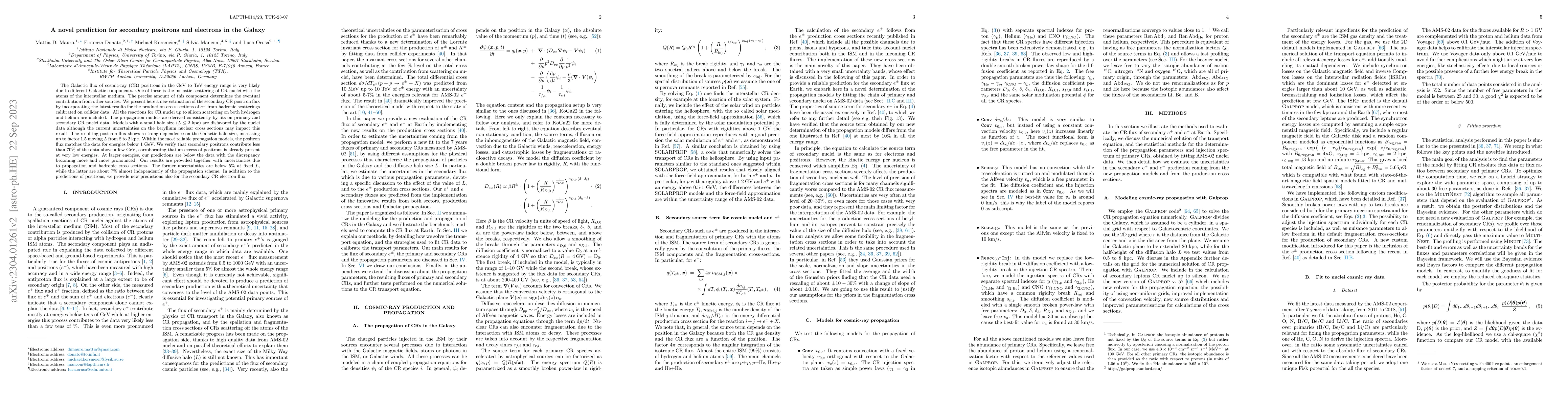 Thumbnail for A novel prediction for secondary positrons and electrons in the Galaxy