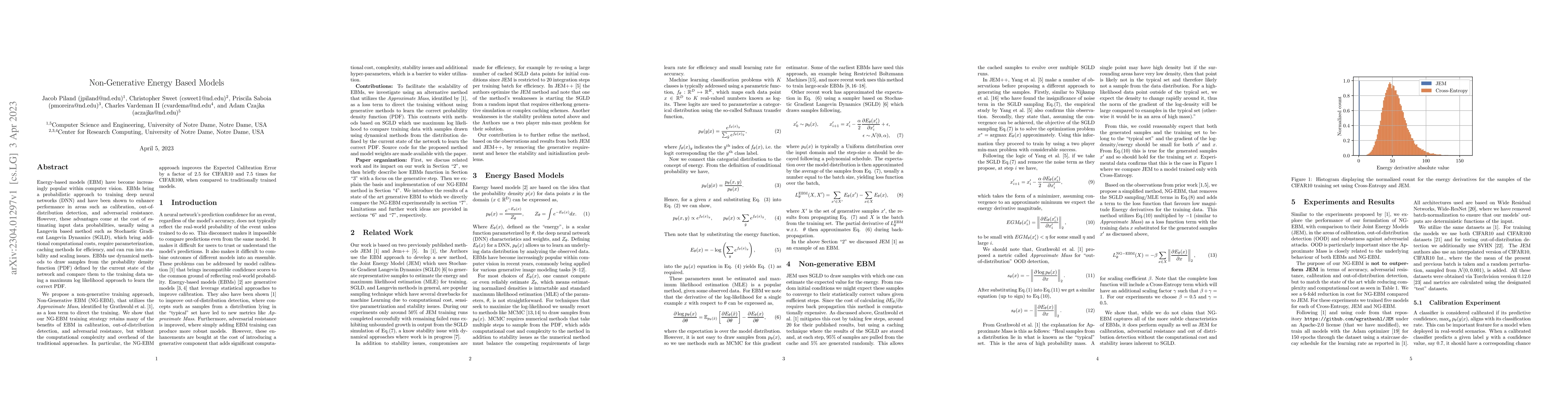 Thumbnail for Non-Generative Energy Based Models
