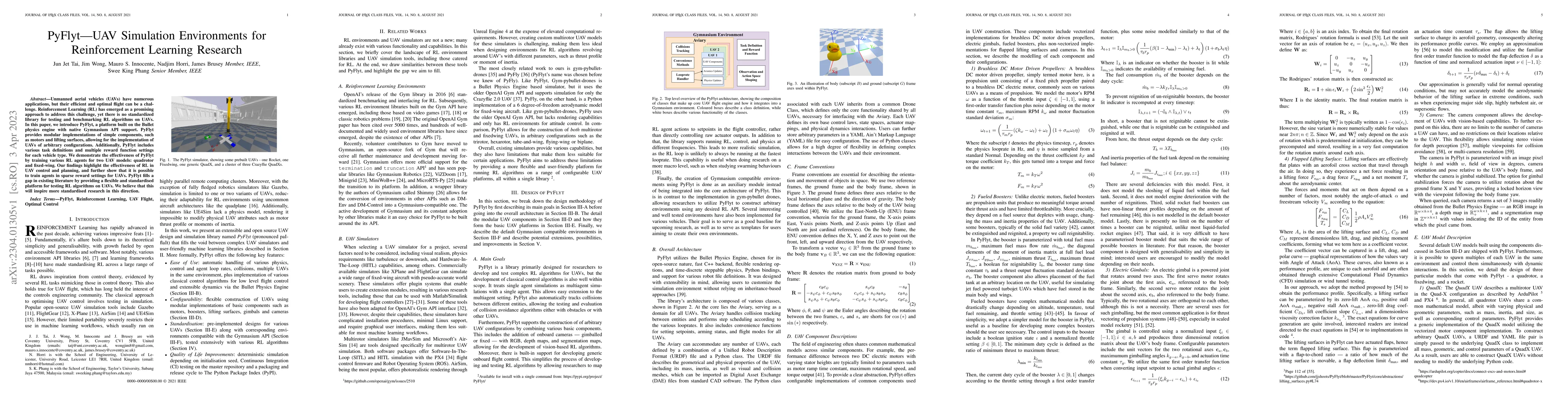 Thumbnail for PyFlyt -- UAV Simulation Environments for Reinforcement Learning
  Research
